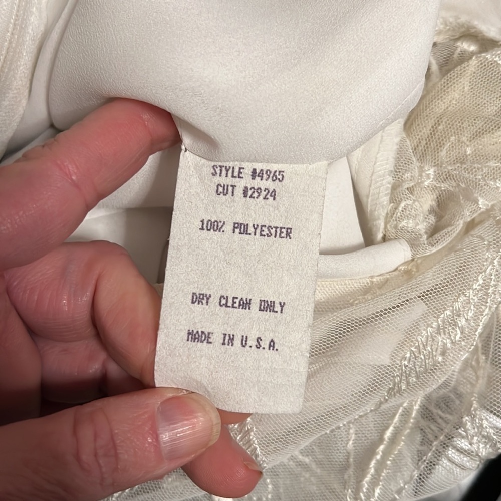 VINTAGE CACHET by Ban Protas Black & White Lace Tea Length Dress Size 11/12 Y2K - Picture 16 of 16